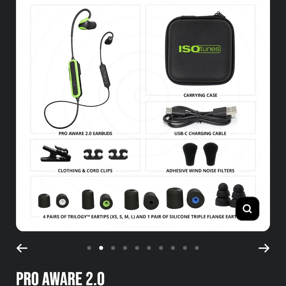 ISOtunes Pro Aware 2.0 Earbuds with Accessories